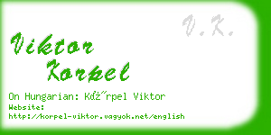 viktor korpel business card